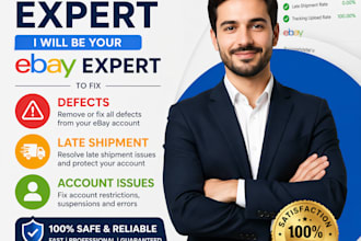 be your ebay expert to fix defects, late shipment and account issues