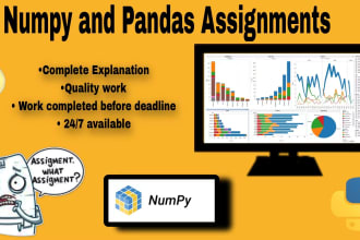 do assignments of pandas and numpy in jupytor notebook