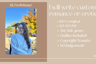 write custom romance or erotica