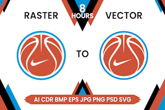 vector tracing redrawing recreate fashion logo to vector