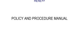create comprehensive policy and procedure manuals