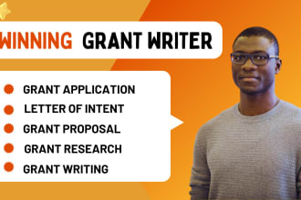 grant writing, grant application, for nonprofit small business grants, 501c3