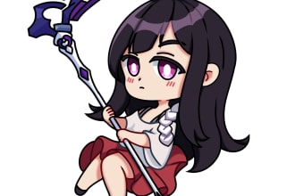 draw chibi anime style for merchandise
