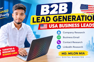 do professional  business lead generation in USA business