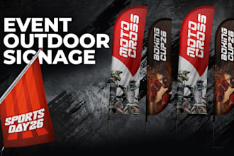 design premium feather flags for events, sports events, and expos