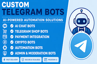 make professional telegram bots for your channel, group, personal