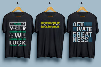 do custom modern trendy typography tshirt graphic design