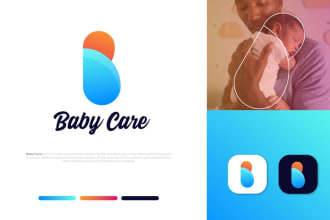 design adorable kids baby logo, baby products design