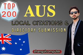 provide 200 aus business in local directories or local citation