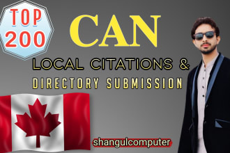 provide 200 canada  business in local directories or local citation