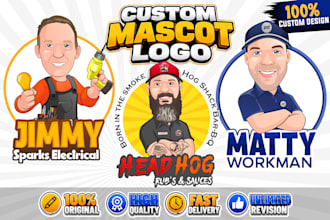 design a custom mascot logo for your business