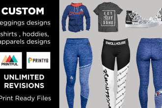 do clothing sports apparels leggings, t shirts designs