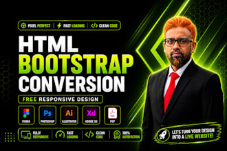 convert figma to html CSS bootstrap5 responsive html website