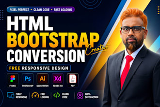 convert figma to html CSS bootstrap5 responsive html website