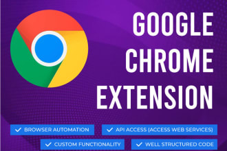 create a google chrome extension plugin web automation bot, data scraper