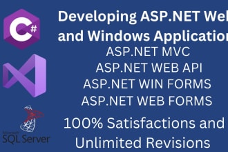 develop asp net web forms, asp net mvc, asp net core, windows forms