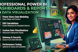 create power bi dashboard with data visualization