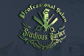 do amazing vintage, emblem, badge and barber shop logo design for within 24hrs