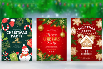 design christmas flyer, new year flyer and event flyer