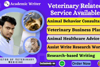 write vet article, assignment, research and healthcare blogs as a vet
