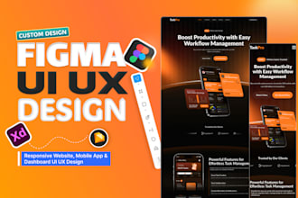 do figma website design, website ui ux design, figma design and app ui ux design