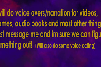 do voice overs with no audio editing