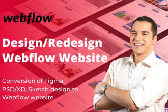 design or redesign webflow website, convert figma to webflow