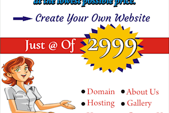 create front end website at affordable rates