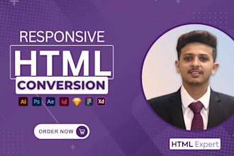 convert figma to html, xd to html, PSD to HTML CSS bootstrap