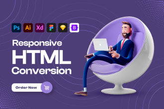 convert figma to html, xd to html, PSD to HTML CSS bootstrap