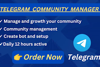 be your telegram group community admin or moderator