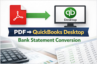 convert PDF bank statements into quickbooks desktop