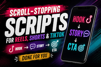 write viral short form video scripts with hooks for reels