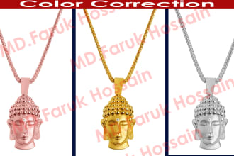 do jewellery retouch and color correction by photoshop