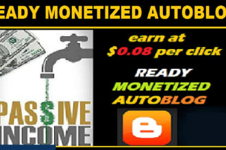 create a ready monetized auto blog to earn you online income
