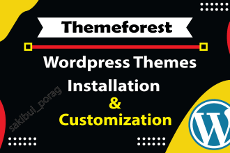 do themeforest wordpress theme install customization and demo import
