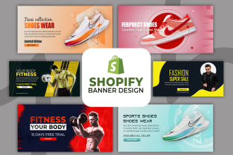 do creative and modern shopify banner design