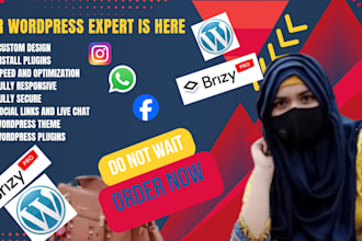 clone, design, redesign your wordpress website with brizy pro