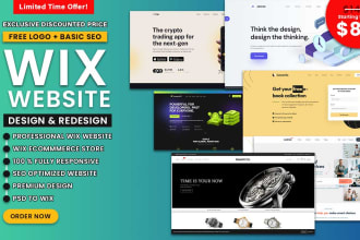 do wix website design, wix redesign, wix seo, wix online store, wix landing page