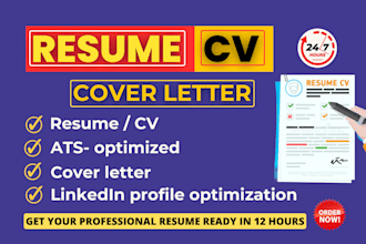 write, edit, and upgrade your resume, CV, and cover letter