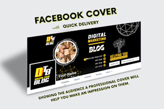 create an elegant, attractive, minimal facebook cover image