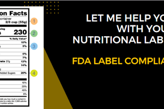 create fda, canadian and UK compliant nutrition facts label
