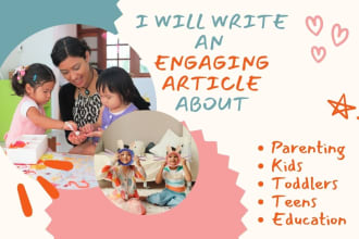 write a professional article about parenting, children, teens or education