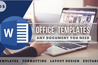 format office project template editable document