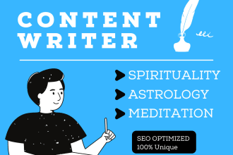 write articles on spirituality and astrology