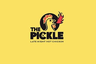 design dynamic favorite catchy chicken sandwich restaurant logo