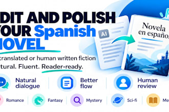 edit and humanize your ai translated spanish novel