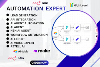 setup ai agent automation n8n automation lead gen  make com