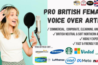 record a natural, professional british female voiceover in english