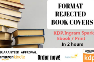 edit, resize, fix, format amazon kindle kdp, ingramspark book cover
